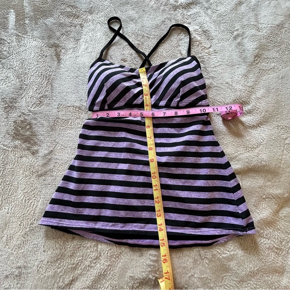 Nike purple and black stripe swimsuit tankini Size 6 - Picture 10 of 10